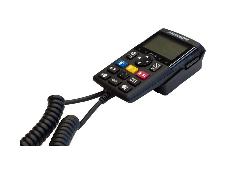 BT-H 100 Handset and Cradle Angle View