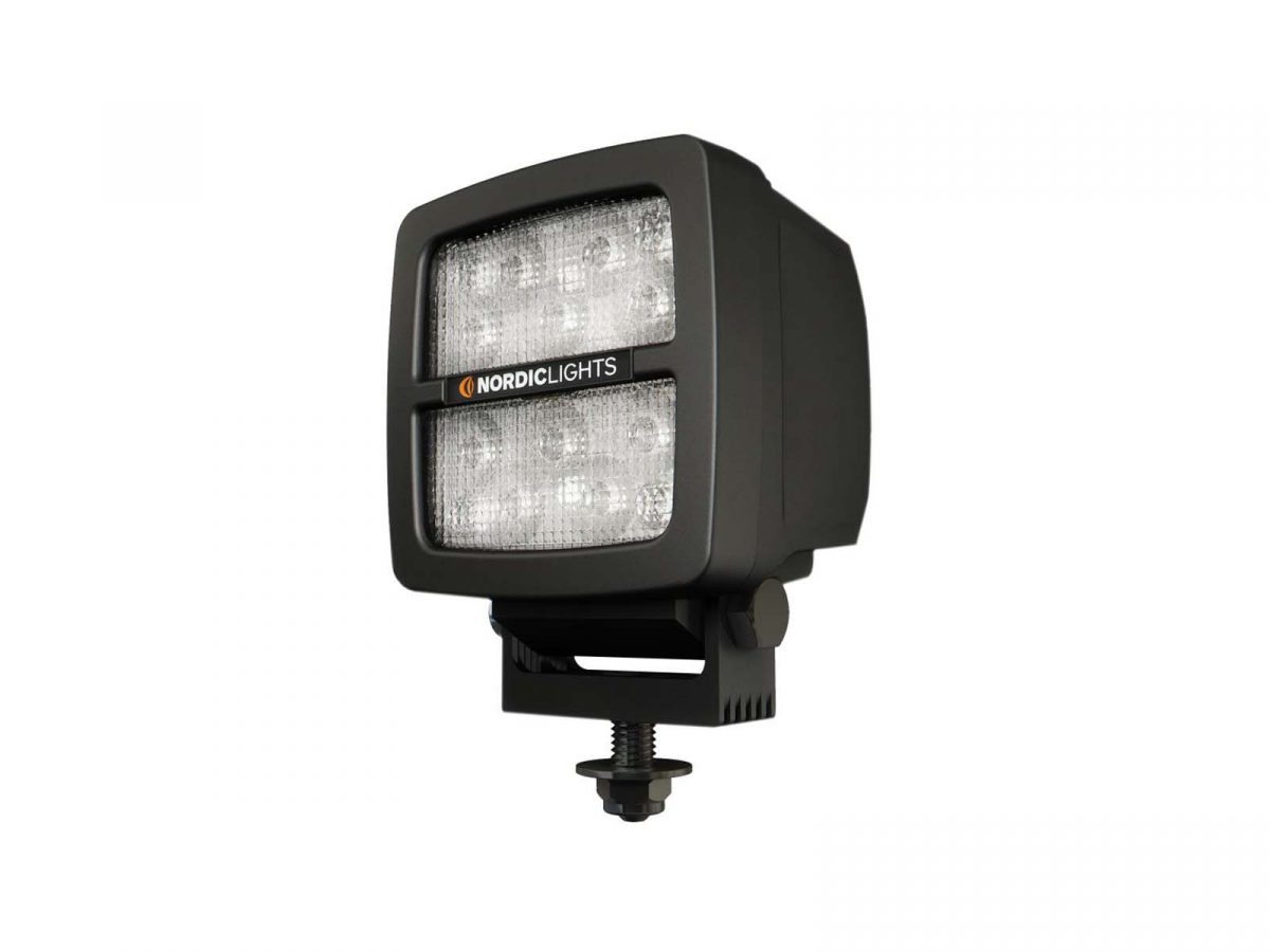 Scorpius N4402 Work Light Unlit Angle View with Nordic Lights Logo