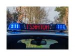 Z2 Lightbar Lit Blue Front View In Situ Showing Message Notarzt