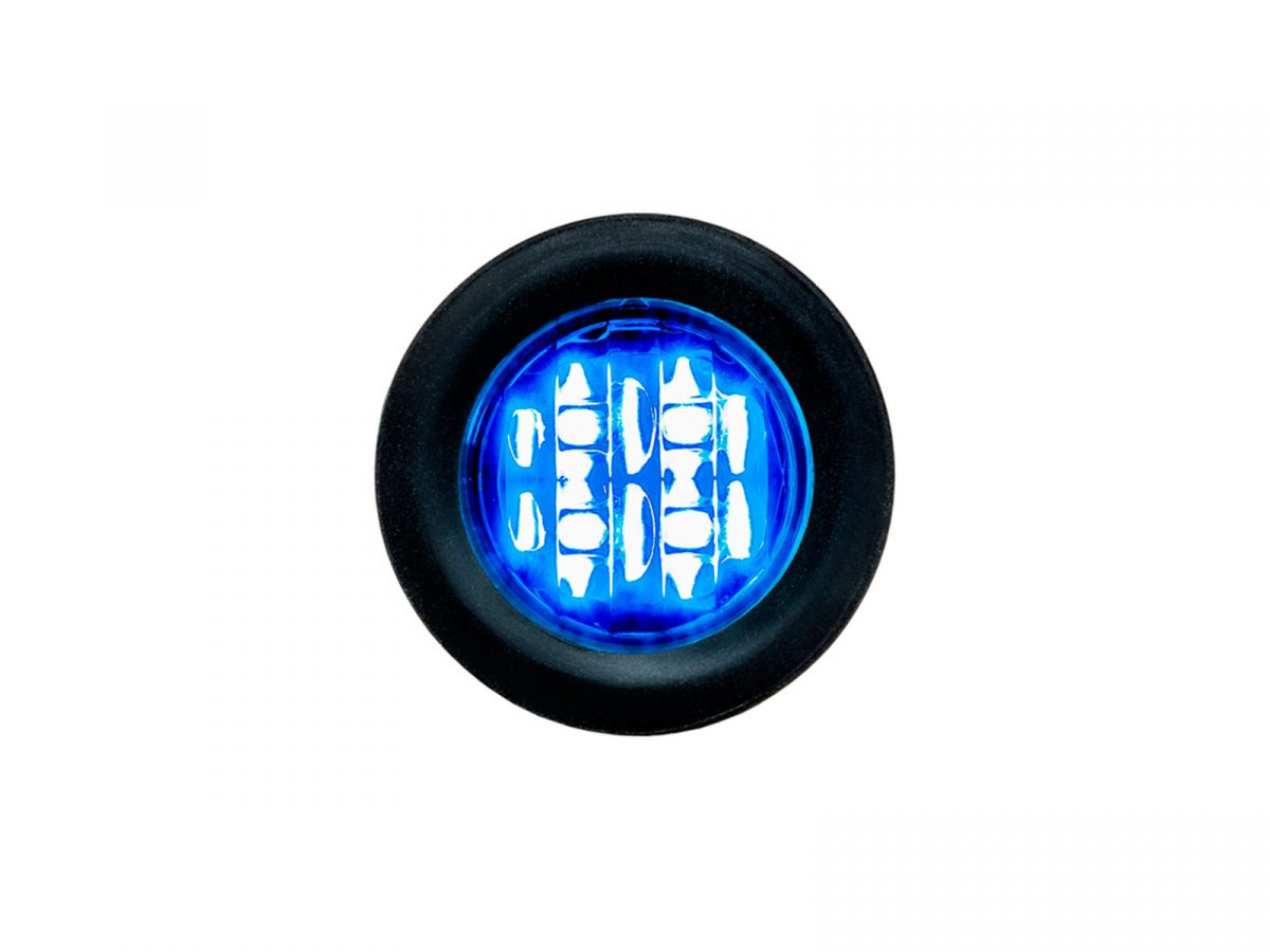 L88 Lamp Blue Lit Front View with Grommet