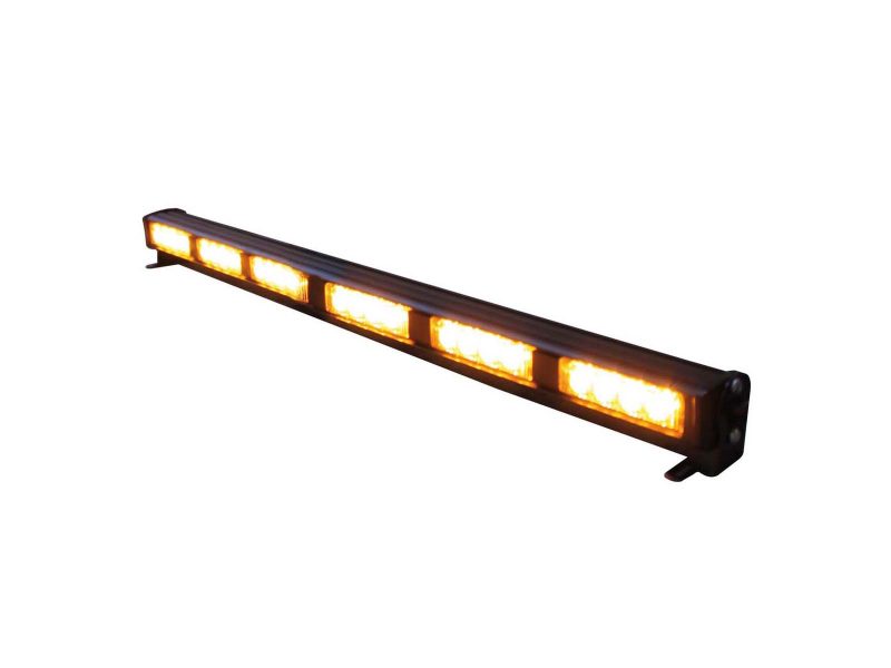 MTD LED Lightbar Amber Lit Angle View 6 Modules