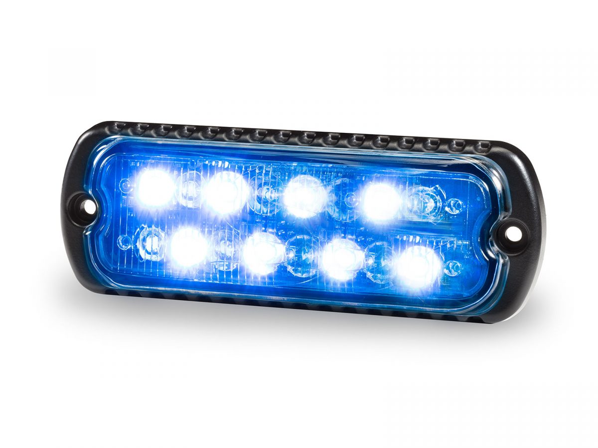 L56 2C Lamp Dual Colour Blue Half Lit Angle View