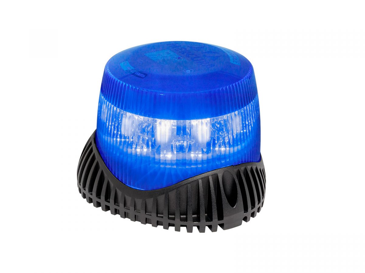 Gyroled M130 LED Beacon Class 2 Blue Lit Top Angle View