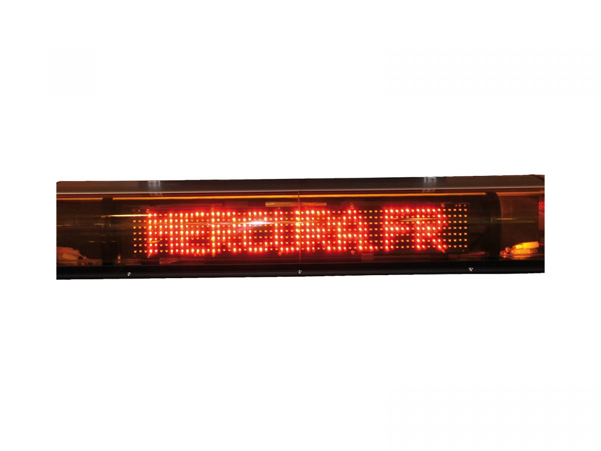Message Panel for Vega Lightbar Close Up with Mercura FR Scrolling Message