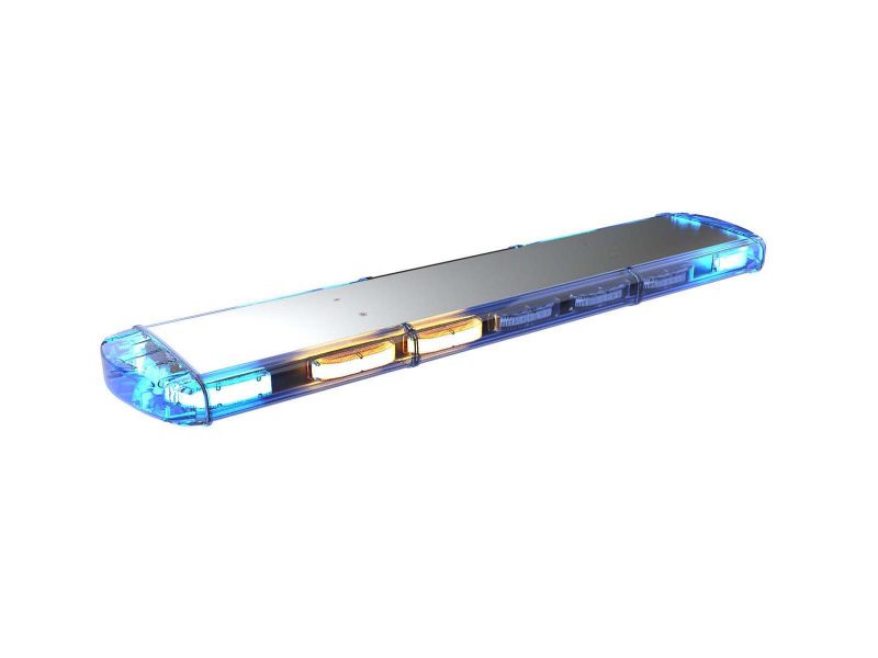 VEGA FX Scrolling Lightbar - Class 2 Blue/Amber Lit Angle View