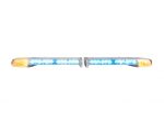 W3 Split Lightbar Blue/Amber Lit Front View