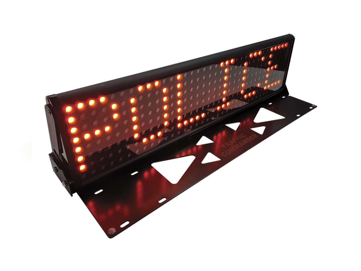 Traffic Commander - Programmable LED Matrix Display Angle View with Police Display