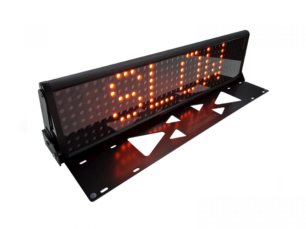 Traffic Commander - Programmable LED Matrix Display Angle View with Slow Display