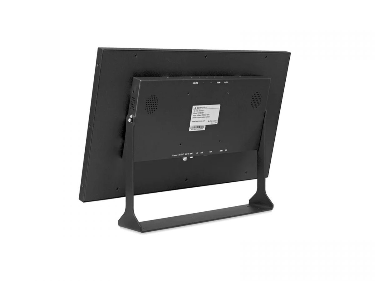 19" HD Monitor for Mobile CCTV Systems Rear Angle View