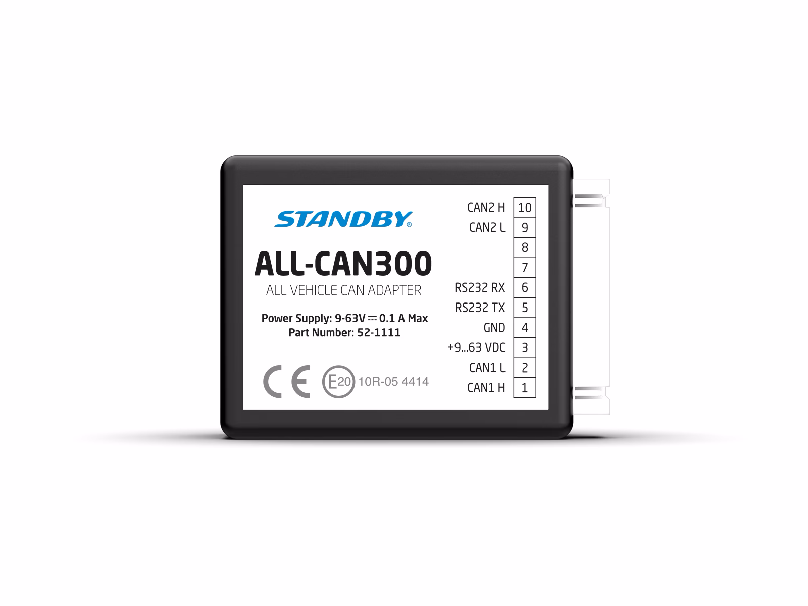 FleetMotus ALL-CAN300 device front view with shadow underneath