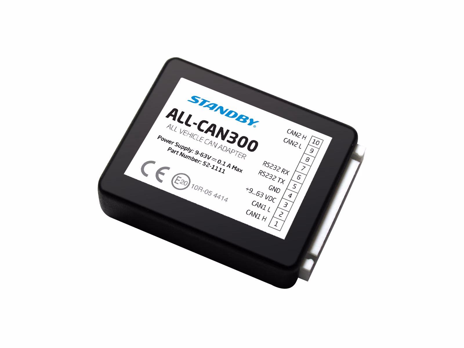 FleetMotus ALL-CAN300 4G device angle view lying down