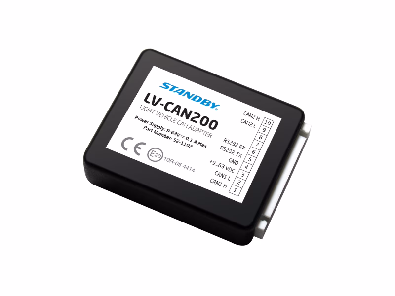 FleetMotus LV-CAN200 4G device angle view lying down