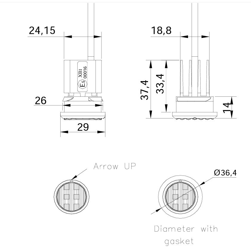 Schema - feu de pénétration led quartz