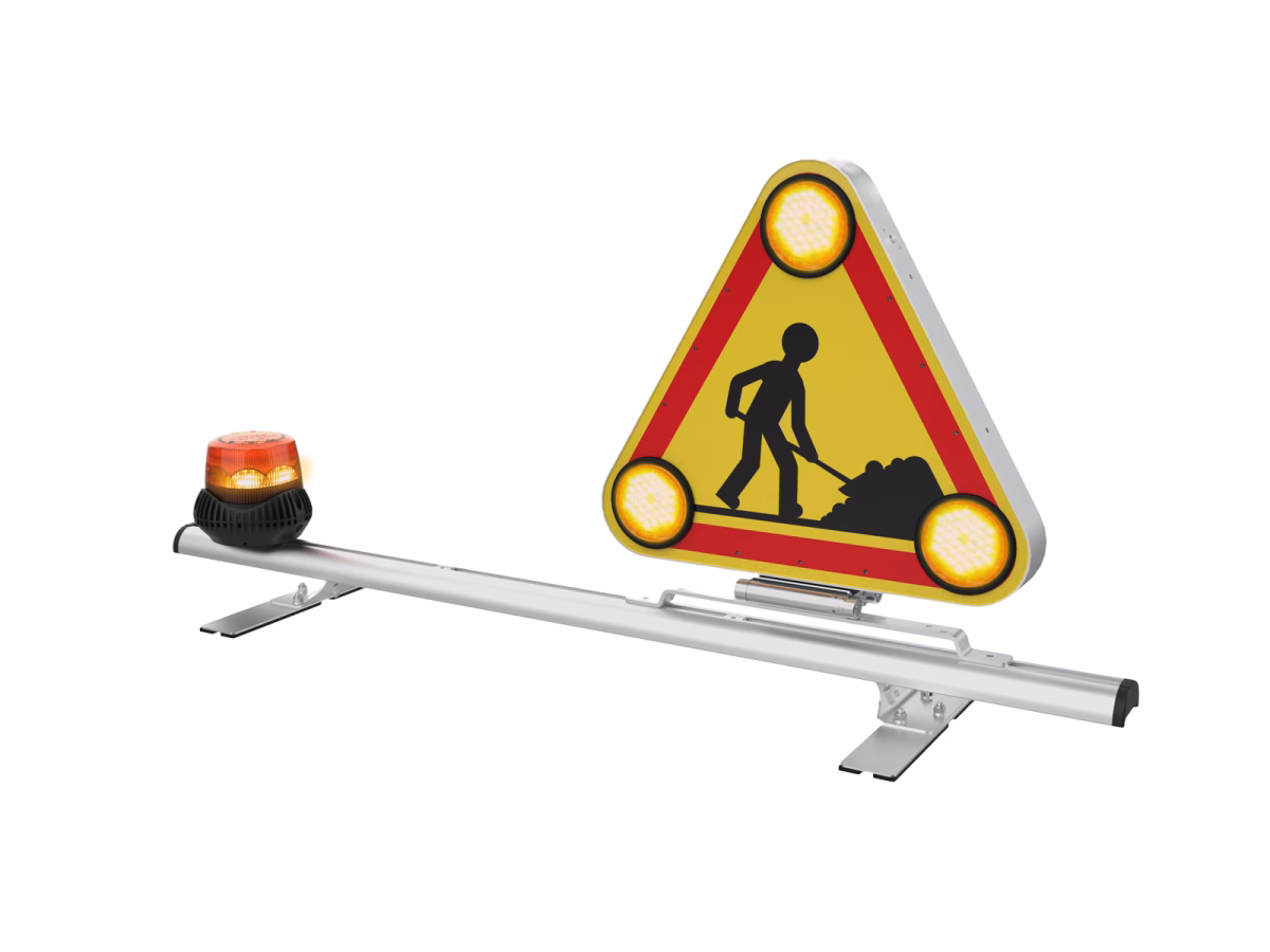 Barre de signalisation éclair avec triangle à relevage manuel - Image 6