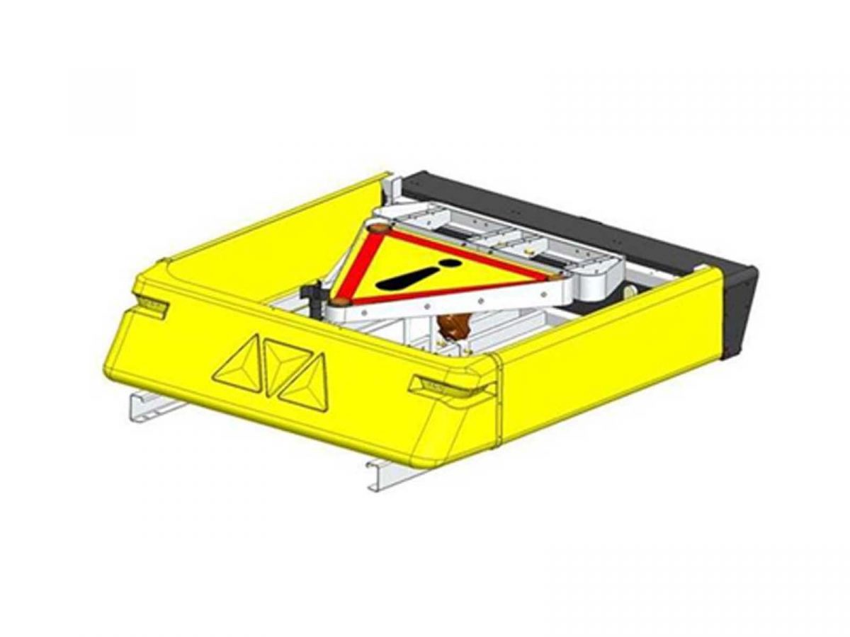 Ensemble de toit AKIO pour signalisation sur véhicule avec châssis LS jaune
