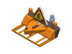 Ensemble de toit AKIO pour signalisation sur véhicule avec châssis S orange