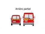 Kit prédécoupés rouge jaune arrière partiel