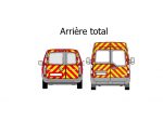 Kit prédécoupés rouge jaune arrière total