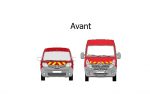 Kit prédécoupés rouge jaune avant