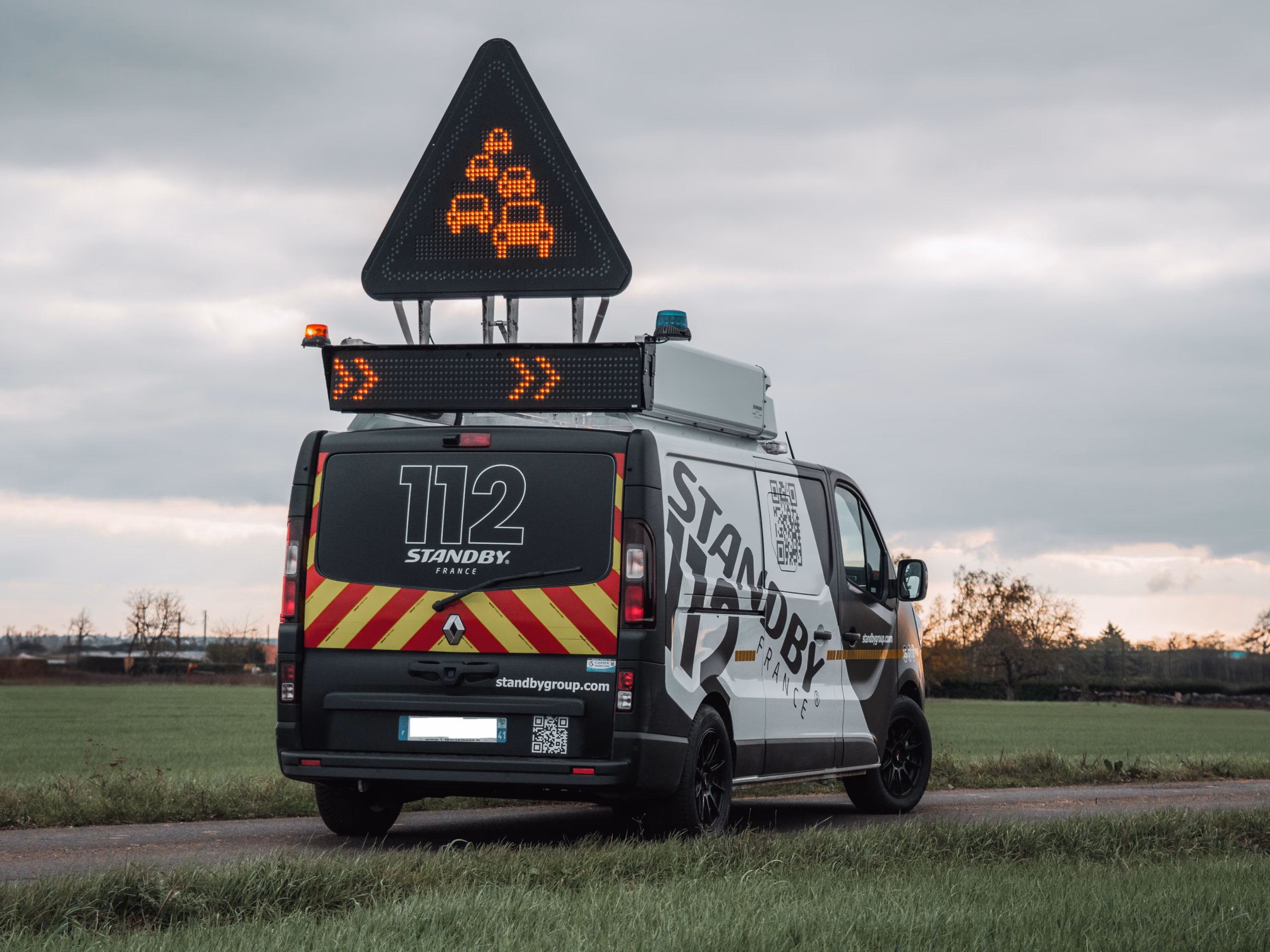 Triangle picto sur véhicule