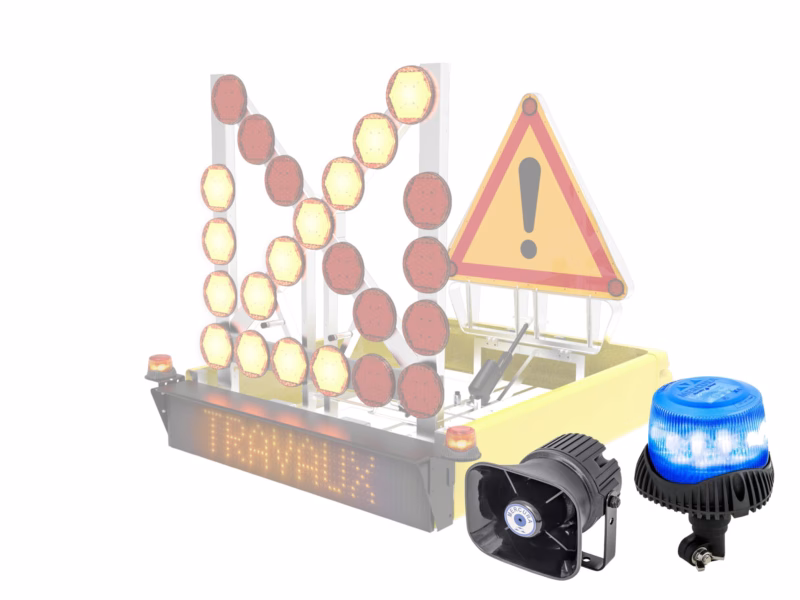 option gyroled bleu avec haut parleur et sirène