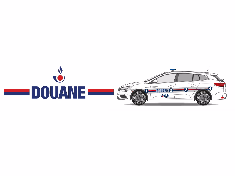 Kit DOUANE Véhicules Légers. Conçu spécifiquement pour l’équipement des véhicules des Douanes, ce kit de balisage assure une identification claire et réglementaire tout en garantissant une installation rapide et durable.