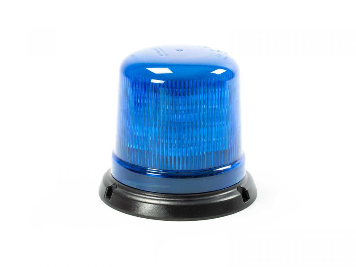 B14 Atom LED Beacon with 14 Built-In Flash Patterns Blue Unlit No Cable