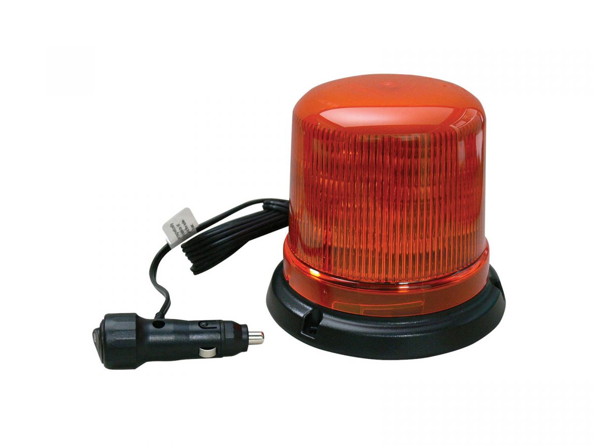 B14 Atom LED Beacon with 14 Built-In Flash Patterns Amber Unlit Magnetic