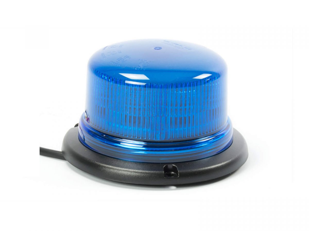 B16 Atom LED Beacon - Low Profile with 11 Built-In Flash Patterns Blue Unlit