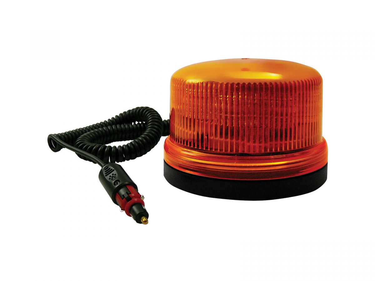 B16 Atom LED Beacon - Low Profile with 11 Built-In Flash Patterns Amber Unlit Magnetic