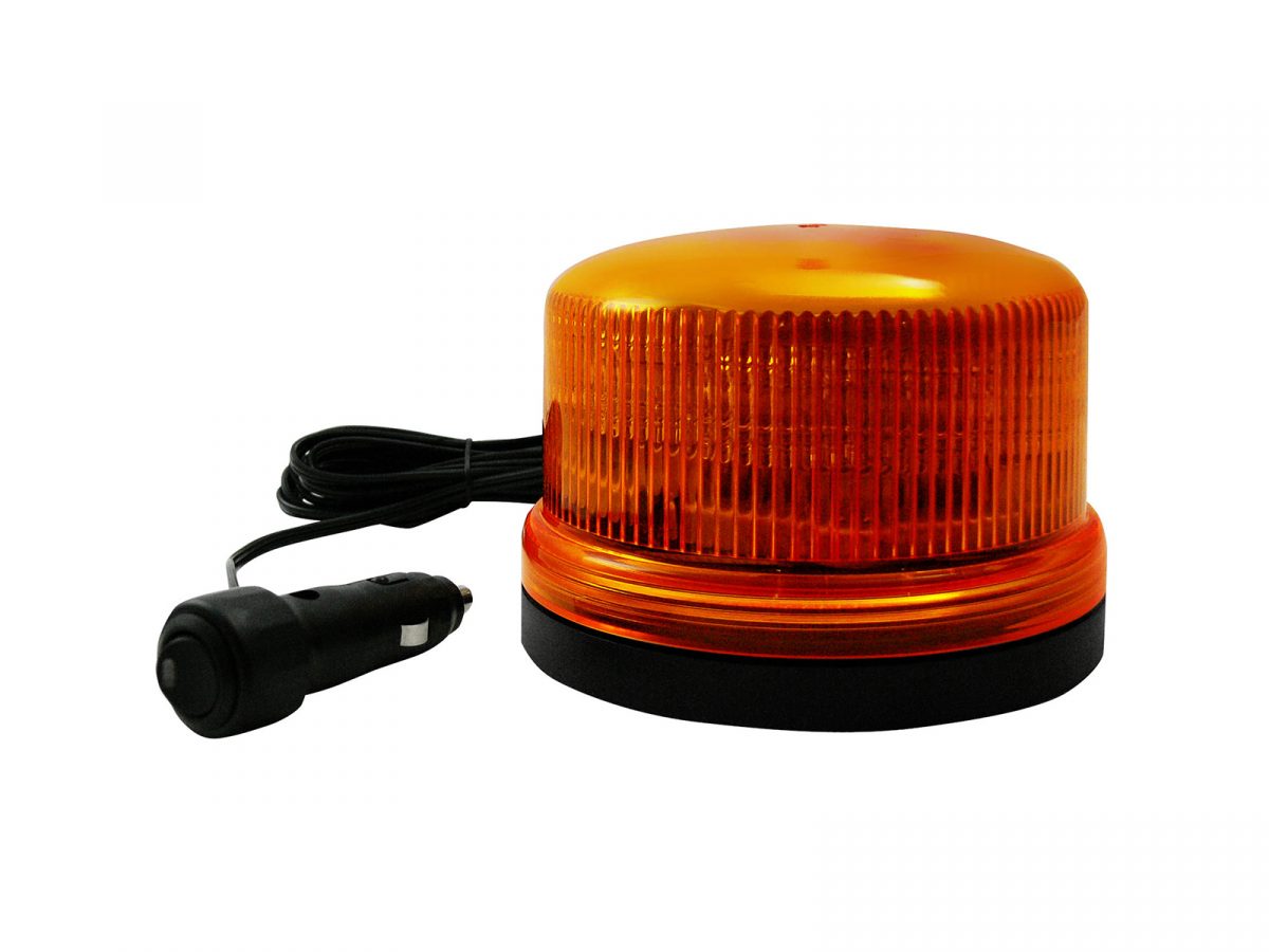 B16 Atom LED Beacon - Low Profile with 11 Built-In Flash Patterns Amber Unlit Super Magnetic