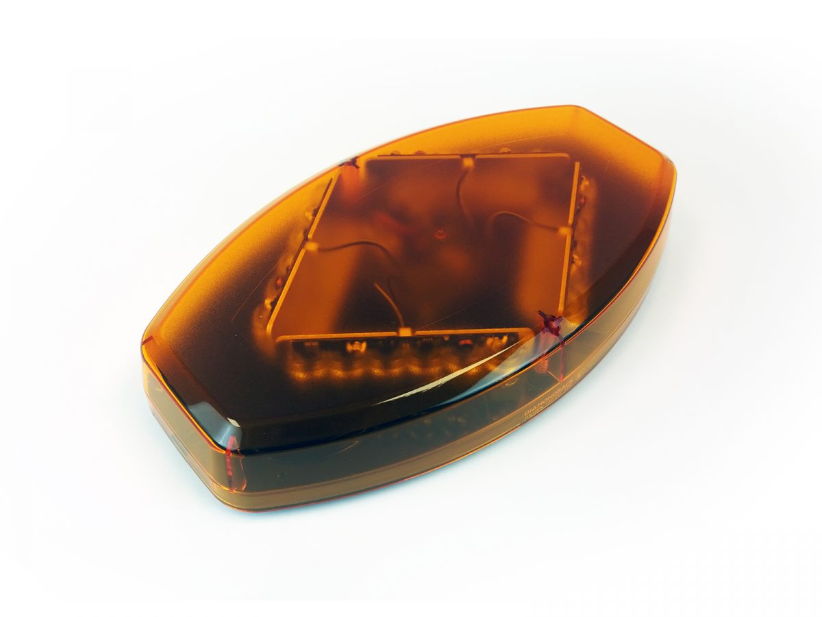 Diamondback LED Mini Lightbar Amber Unlit Angle View