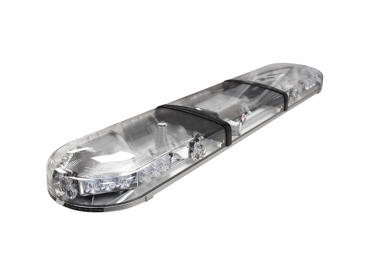 Hurricane LED Lightbar with 3-Way LED Modules Clear Unlit Angle View