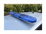 Hurricane LED Lightbar with 3-Way LED Modules Blue Unlit Angle View In Situ on Silver Car Roof