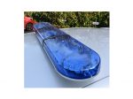 Hurricane LED Lightbar with 3-Way LED Modules Blue Unlit Angle View In Situ on Silver Car Roof 3