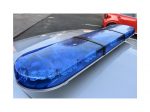 Hurricane LED Lightbar with 3-Way LED Modules Blue Unlit Angle View In Situ on Silver Car Roof 2