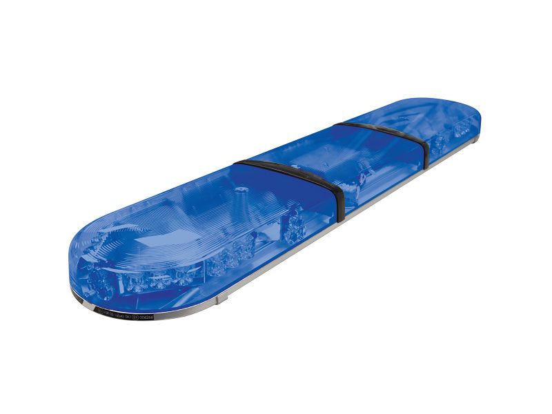 Hurricane LED Lightbar with 3-Way LED Modules Blue Unlit Angle View