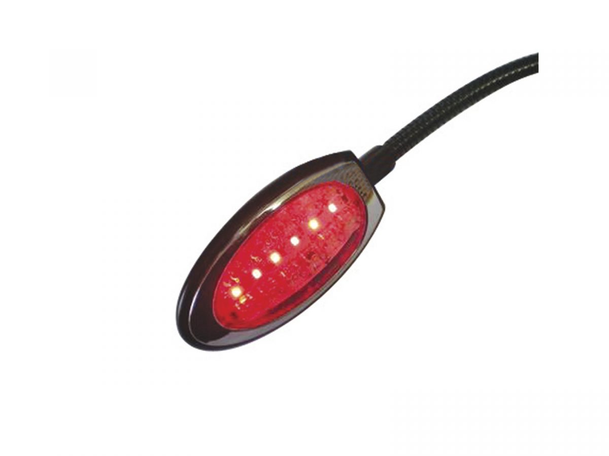 12-LED Map Light with Red Night Light Facility and Flexible Arm Lit Red