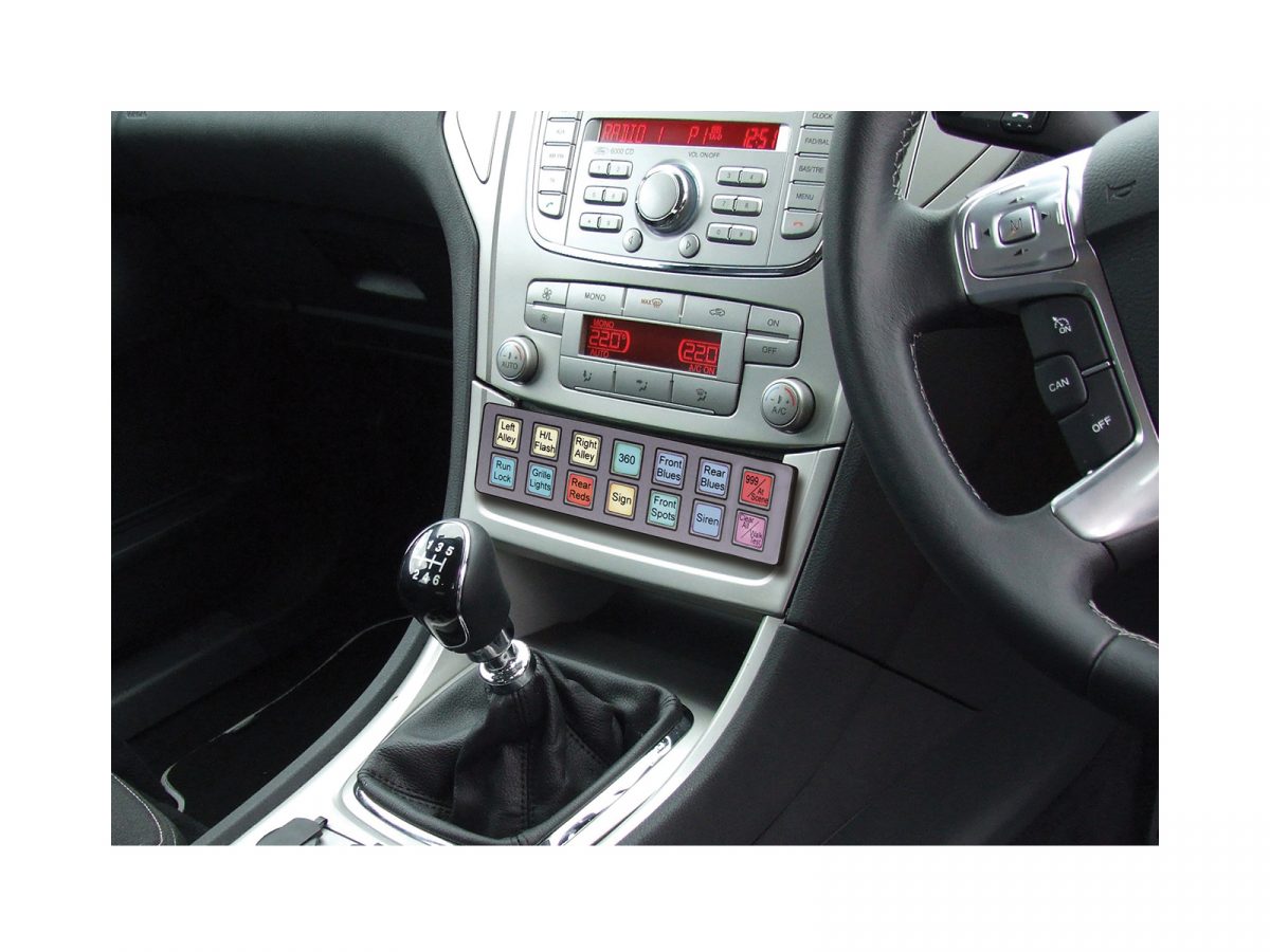 MCS-F14 Maxi Switch Panel Mounted on Dashboard