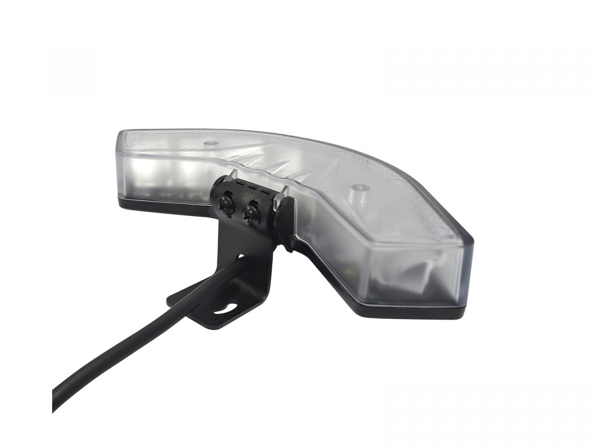 Clear Lens OV9 Corner LED Module Unlit with Cable Reverse Angle View
