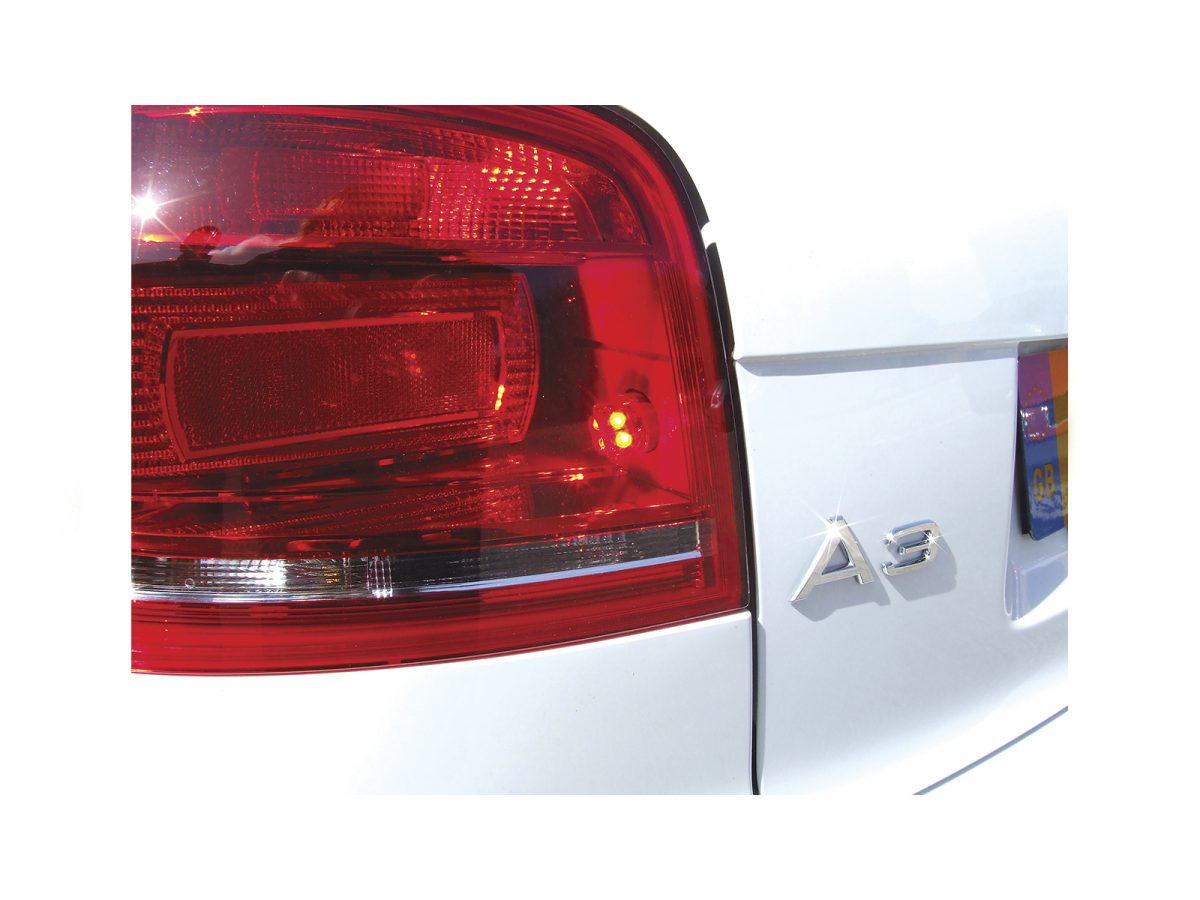Pop-a-Light Covert LED Modules (S-PAL06) In Situ Installed in Vehicle Tail Light Housing