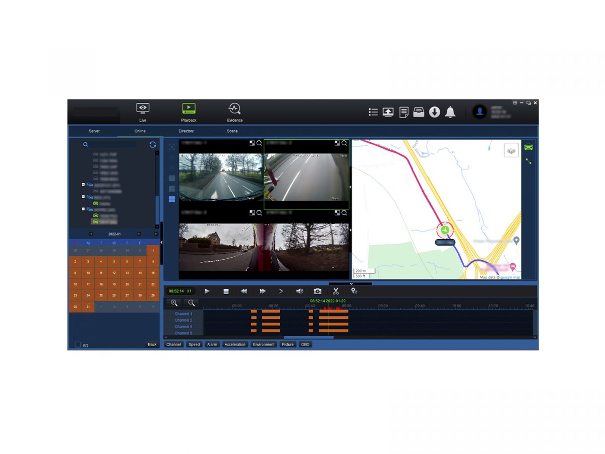 Cloud Based Software - AutoEye Xpert Route Camera Software Playback