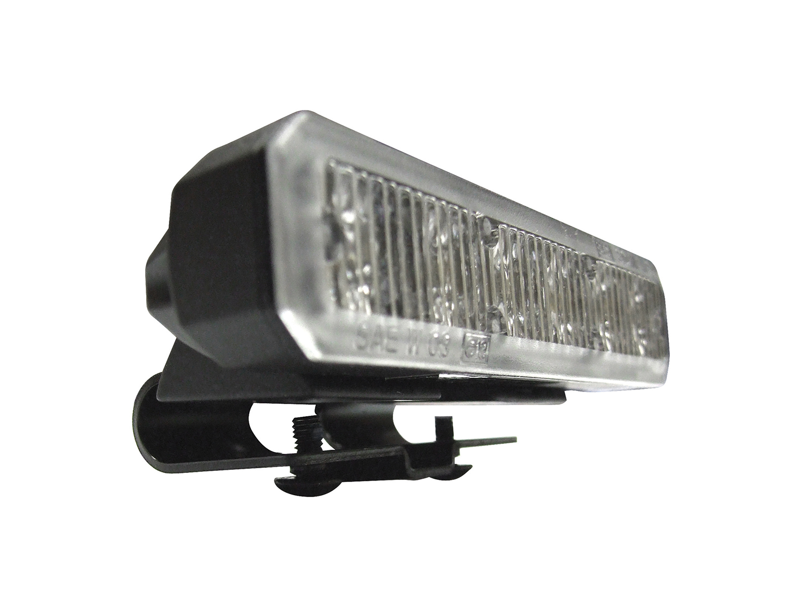 Mini Stealth - 6-way Flush Fit (Hood Mount) LED Modules Angle View with Bracket