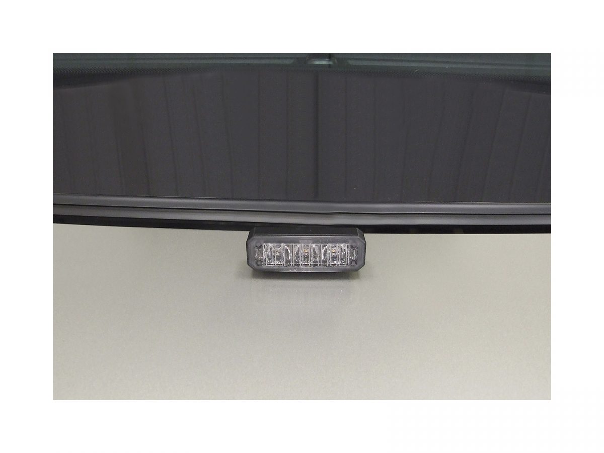 Mini Stealth - 3-way Flush Fit (Hood Mount) LED Modules for Horizontal Mounting In Situ Vehicle Exterior Front Unit