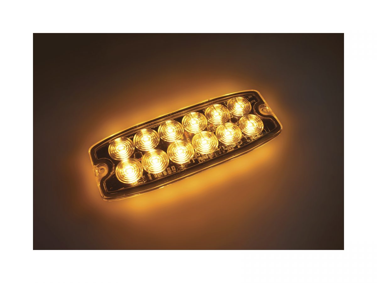 Zephyr Ultra-Slimline 12-LED Amber Module Lit