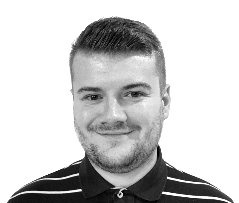 Bradley Booth is Standby RSG's Telematics and IT Developer, this is his black and white headshot.