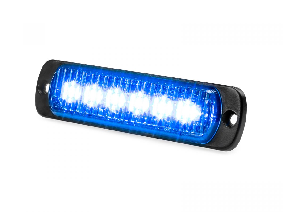 L52 LED Lamp with Smoked Lens Blue Horizontal Angle