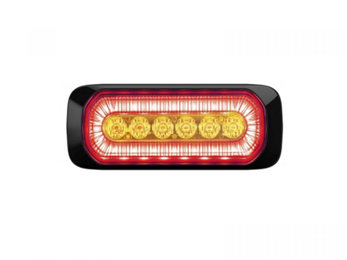 Halo Blitz Warning Lamp Red Amber Front View Lit