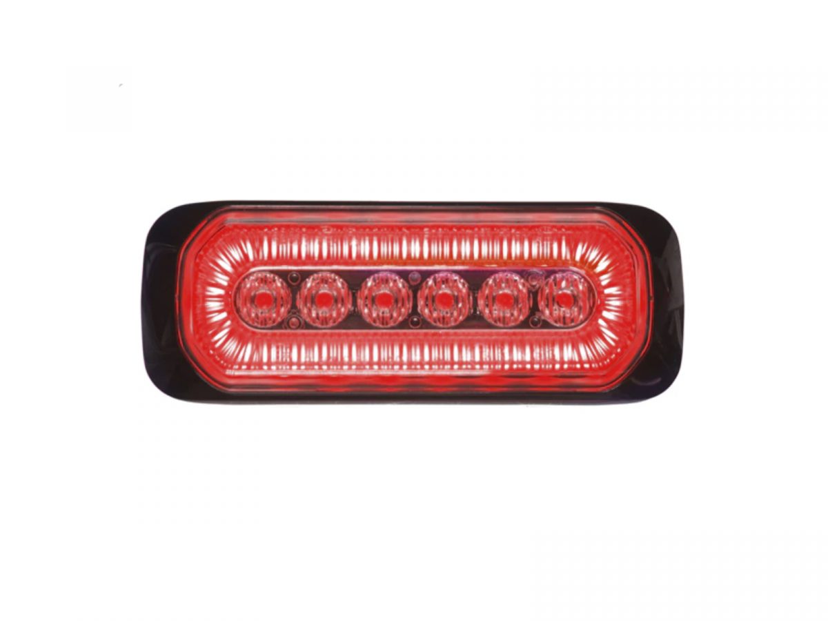 Halo Blitz Warning Lamp Red Red Front View Lit