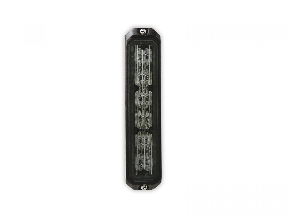 Mini Stealth - 6-way Surface Mount Smoked Lens LED Modules Vertical View Unlit